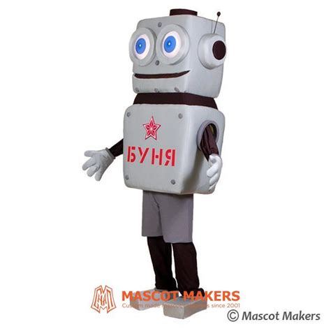 Bunker The Robot Mascot Costume Mascot Makers Custom Mascots And