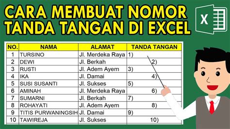 Cara Membuat Nomor Tanda Tangan Zig Zag Otomatis Di Excel YouTube