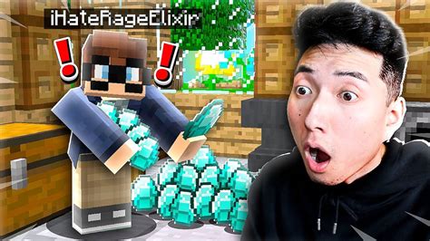 I Caught The RAGEELIXIR HATER Stealing My DIAMONDS in Minecraft! - YouTube
