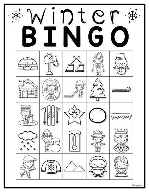 Winter Bingo Printable Bingo Cards Bingo Game Download Bingo Cards For 30 Winter Party Activity