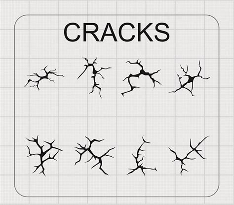 8 Cracks Digital Clipart Cracks Svg Lightning Svg Instant Download
