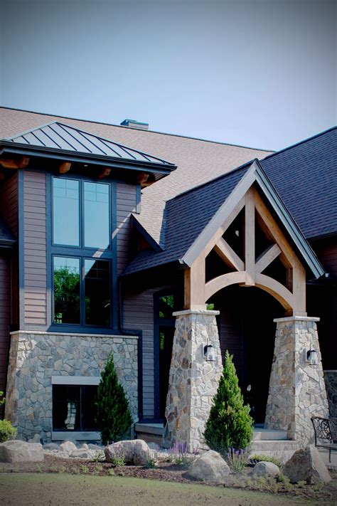 Mountain Modern Home Stone Facade Exterior Stone Veneer Fieldstone