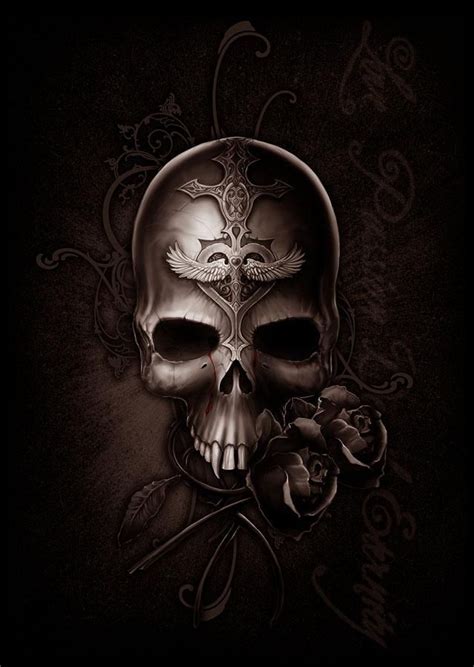 Gothic I By Toxicangel 2d Gothic Skull Art Skull Bone Art