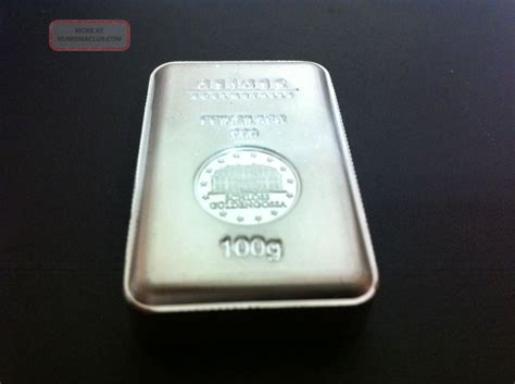 100 Gram Geiger 999 Fine Silver Bullion Bar
