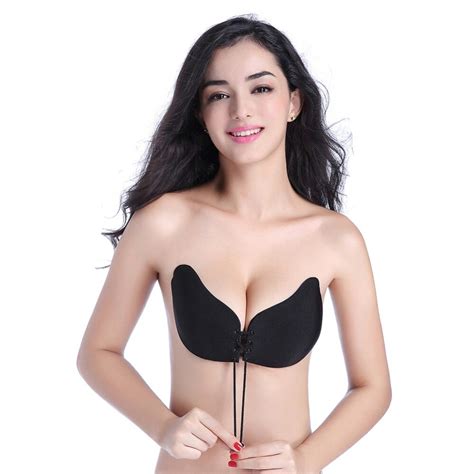 Sexy Women Invisible Push Up Seamless Strapless Bra Adhesive Silicone