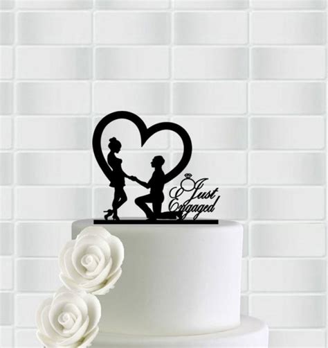 Engagement Cake Topperjust Engaged Cake Topperwedding Cake Toppersengagement Party
