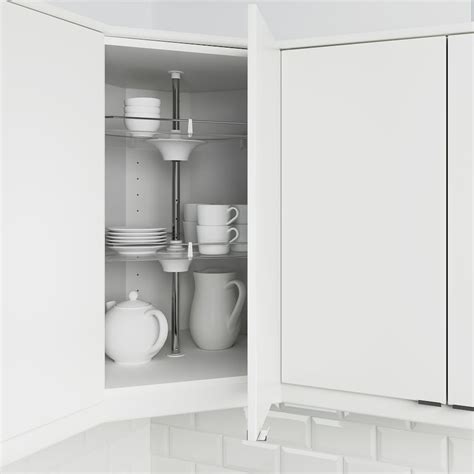 Sektion Corner Wall Cabinet With Carousel Whiteveddinge White