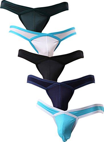 Buy Yundobop Mens Sexy Micro Mesh Briefs Breathable Bulge Bikini