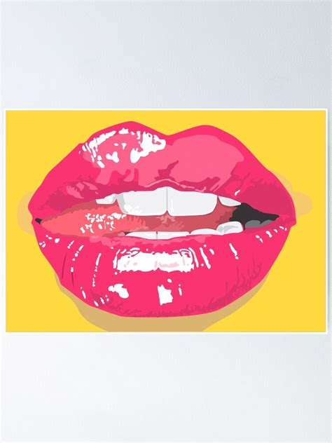 Pop Art Lips Poster Sticker Poster By Scabsecrete Redbubble