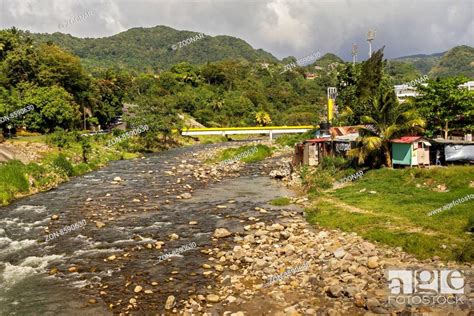 The Roseau River Reseau Dominica West Indies Stock Photo Picture And