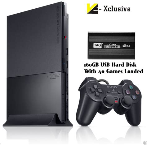 Used Sony Playstation 2 Slim Ps2 77k75k90k Model 160gb Hdd Fully