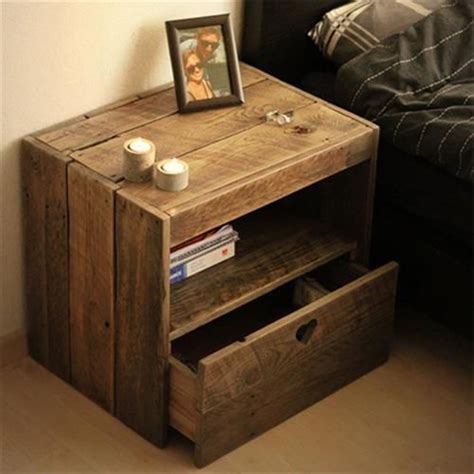 Wooden Pallet Bedside Table With New Ideas Pallets Furniture Designs