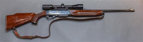 Lot Remington Model Four Semi Automatic Rifle With Scope