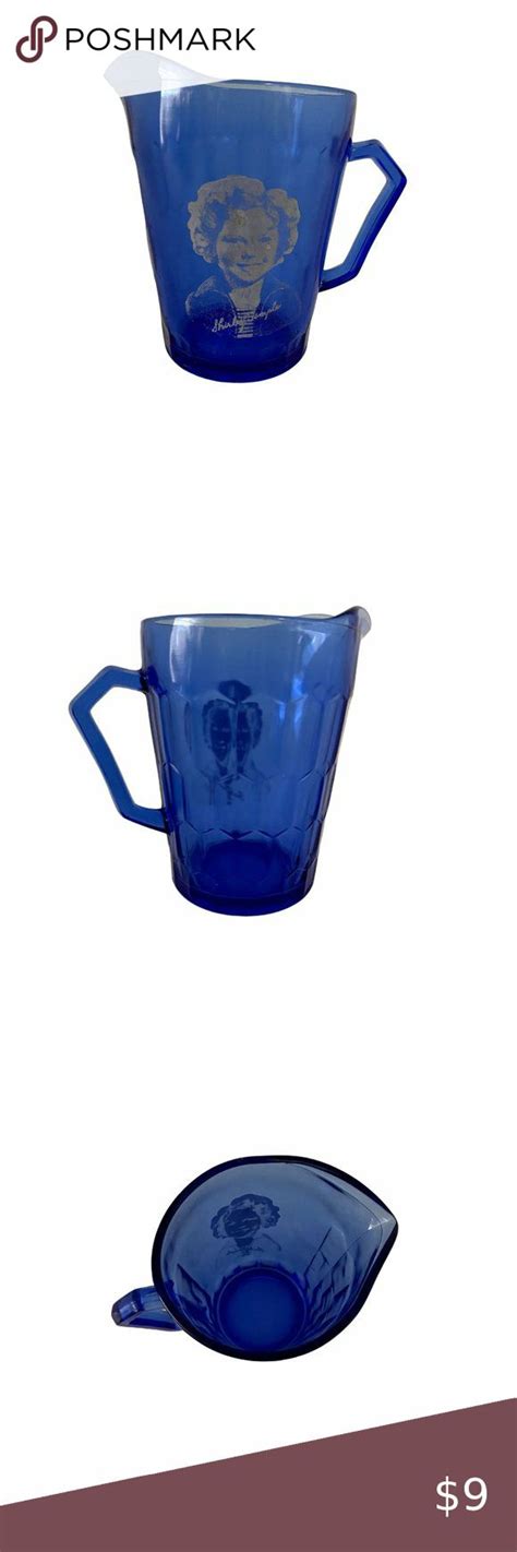 Shirley Temple Hazel Atlas Cobalt Blue Creamer Pitcher In 2022