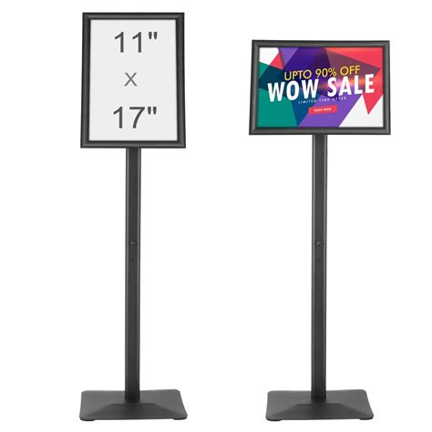 Vevor Pedestal Sign Holder 11 X 17 Inch Vertical And Horizontal