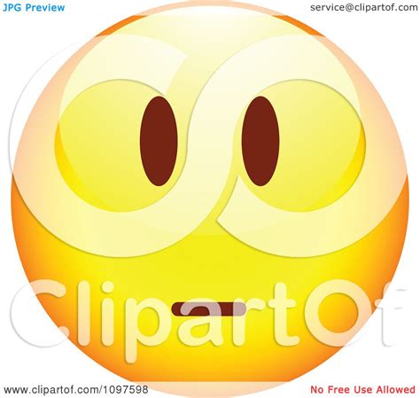 Clipart Straight Faced Yellow Emoticon Smiley Face Royalty Free