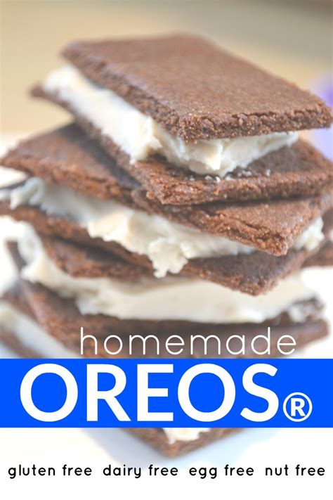 The most common dairy free dessert material is metal. Gluten Free Homemade "Oreos" (egg free, dairy free, nut free, corn free) - Just Take A Bite