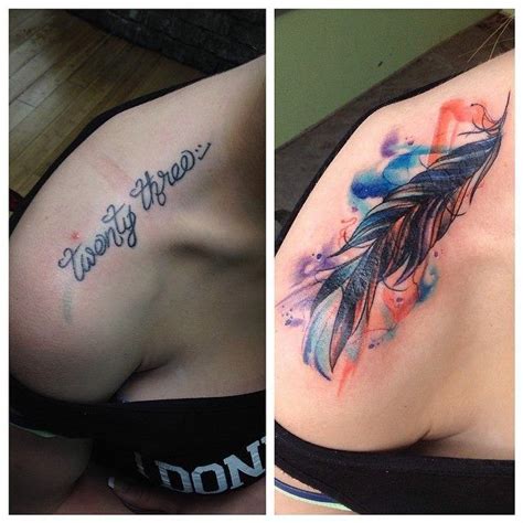 Feather Tattoo Cover Up Feather Tattoos Cover Tattoo Tattoos