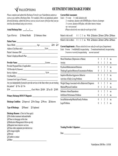 Patient Discharge Form Template Fill Out Sign Online Dochub