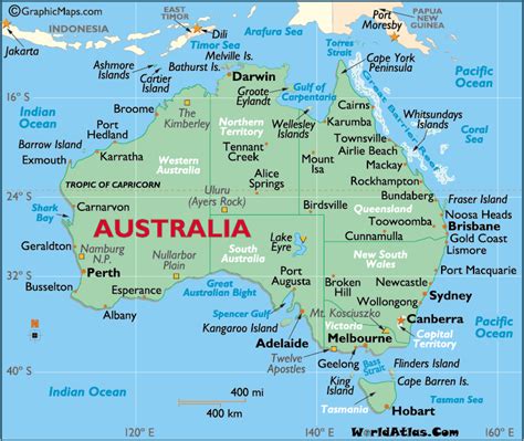 Australia Map Country Region | Map of World Region City