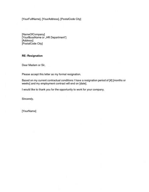 Explore Our Free Notice To Employer Template Resignation Letter