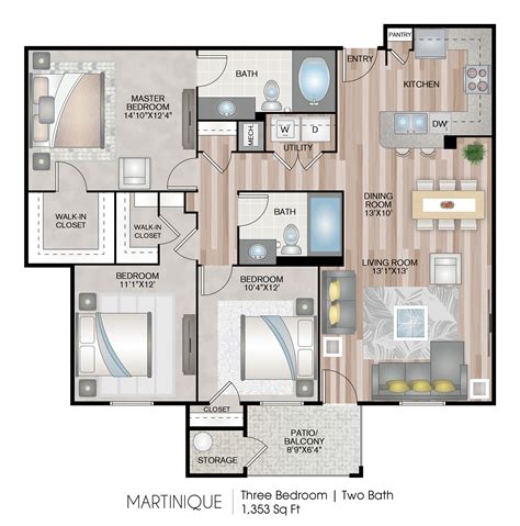 Luxury Two Bedroom Apartment Floor Plans Img Extra