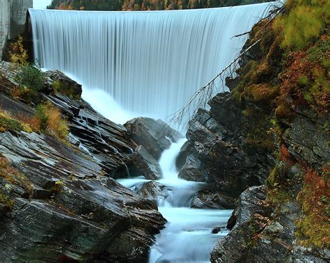 Wallpaper Landscape Waterfall Rock Nature Winter Norway River