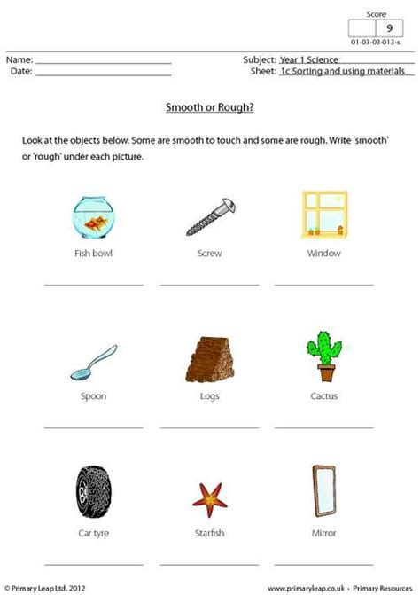 material worksheets year 1 using material soft hard - Google Search