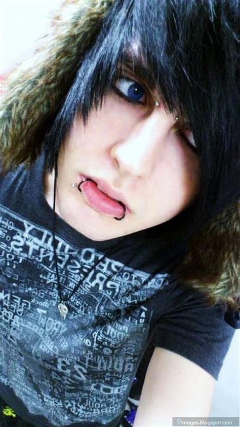 Emo Boy Cute Hairstyle Piercing Style Adorable