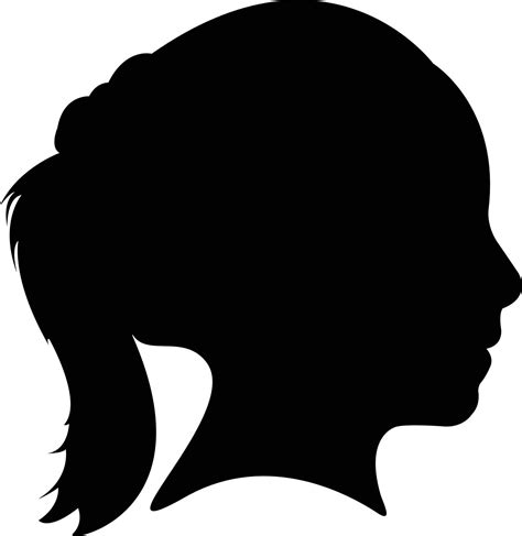 A Girl Head Silhouette Vector Stock Image Vectorgrove Royalty Free