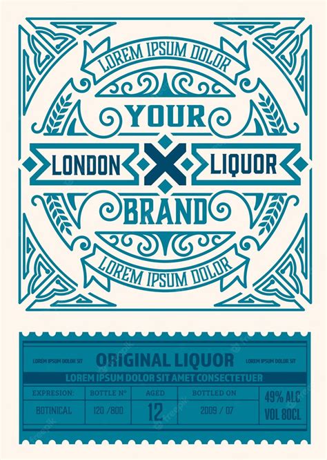 Premium Vector Vintage Gin Label Design