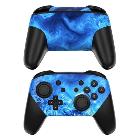 Nintendo Switch Pro Controller Skin Blue Quantum Waves By Gaming