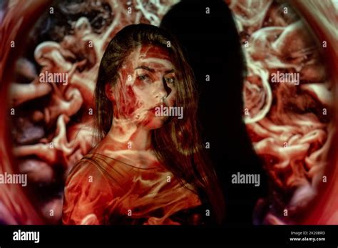 Art portrait. Soul energy. Zen life. Philosophy power. Calm relaxed