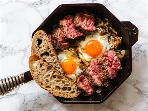 Breakfast Steak And Eggs Skillet One Pan Recipe Indulgent Eats Dining Recipes And Travel