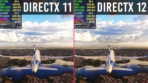 Flight Simulator 2020 Directx 11 Vs Directx 12 Sim Update 7 Youtube