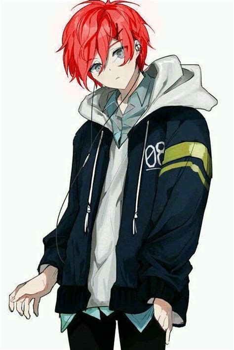 Cool Anime Guys Red Hair Blue Eyes Boy Anime Neko Kawaii Anime