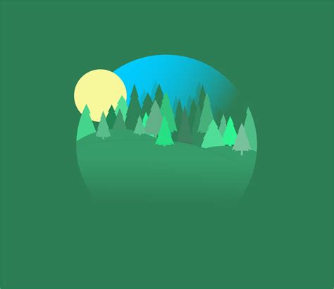 A Daytime Forest Scene With Trees That Is Round Icons Png Free Png