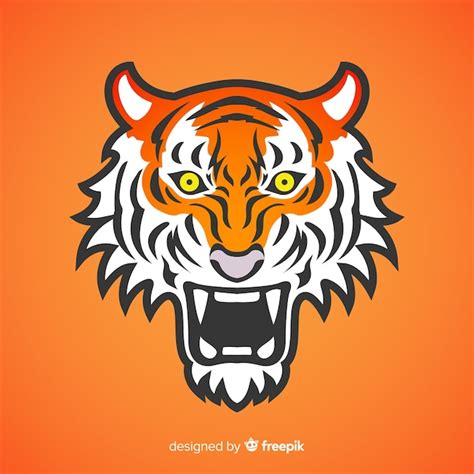 Free Vector Scary Tiger Background