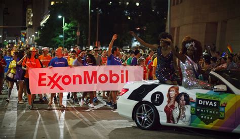 exxon lumbers along to catch up with gay rights the new york times