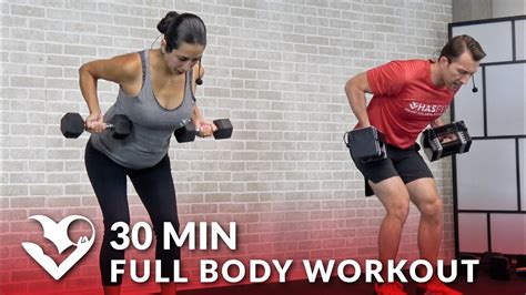 30 minute full body workout with dumbbells home strength training total body workout with