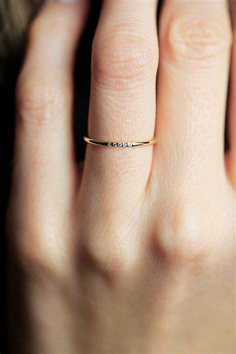 Thin Wedding Ring With Diamonds Jenniemarieweddings