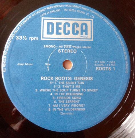 Genesis Rock Roots 1976 Vinyl Discogs