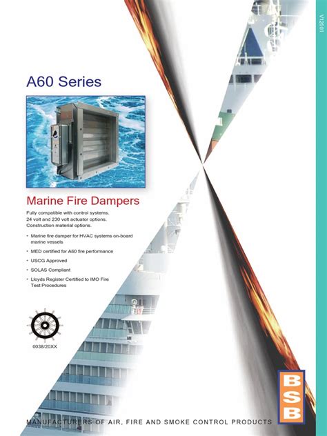 A60 Series Marine Fire Dampers Pdf Alternating Current Duct Flow