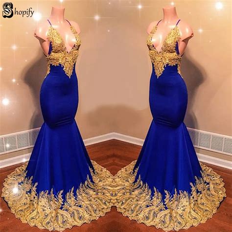 Gold And Royal Blue Wedding Dress Buy Modest