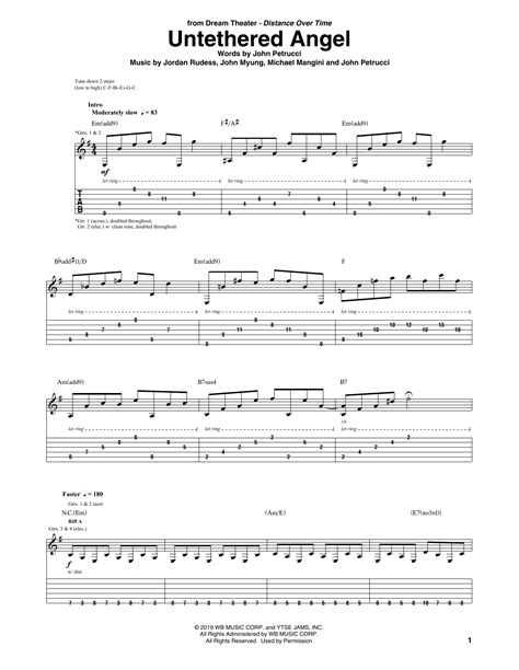Running behind which one will i. Untethered Angel by Dream Theater - Guitar Tab - Guitar Instructor