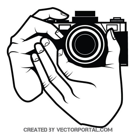 Taking A Shot With Camera Vector Illustration Camera Drawing Camera
