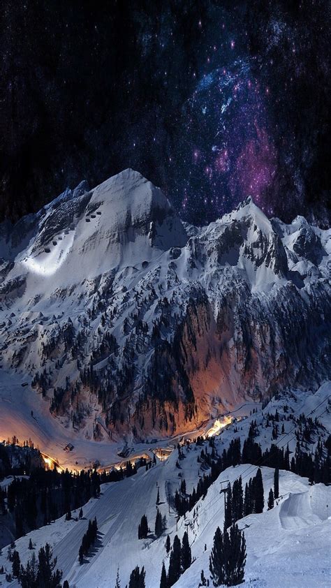 Iphone Wallpaper Winter Wallpaper Hd Mountain Landscape