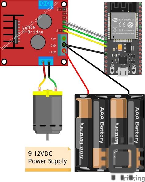 Esp32 With Dc Motor And L298n Motor Driver