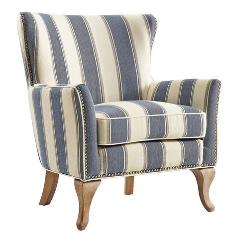 Beach And Coastal Accent Chairs Striped Chair Blue Accent Chairs