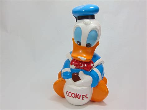 Donald Duck Vintage Cookie Jar Walt Disney Kitchen Decor Etsy